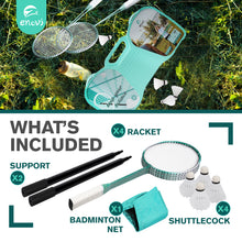 Load image into Gallery viewer, EasyGo Badminton Set, Badminton Sets for Backyards, with Net, 4 Racket, 4 Birdies, Portable Storage Box